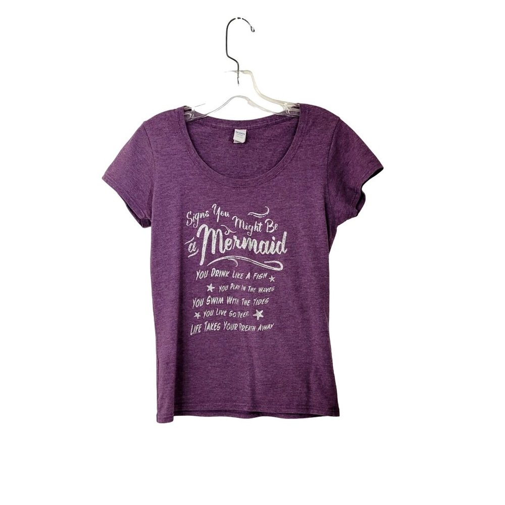 You Might Be A Mermaid Purple T Shirt - Picture 1 of 5